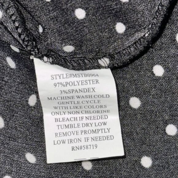 Notations Black & White Polka Dot Sleeveless Button-Down Blouse S - Picture 3 of 8